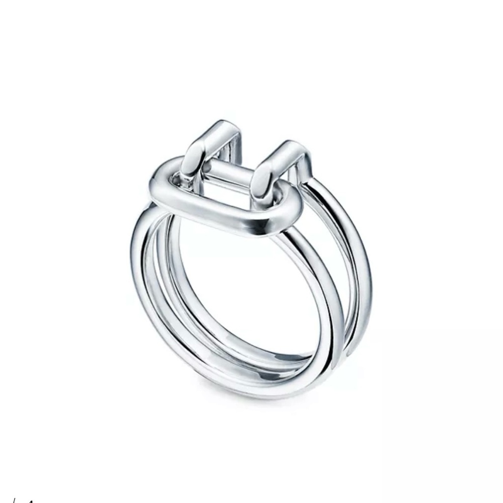 Tiffany & Co. Sterling Silver Two Row Ring - Picture 11 of 16
